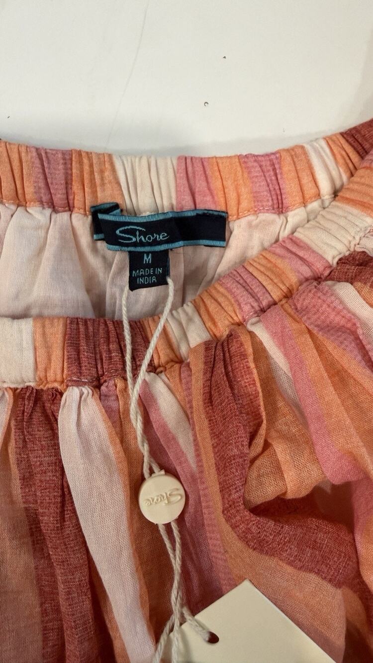 Shore Celia Flounce Top NWT size M Pinch Stripe